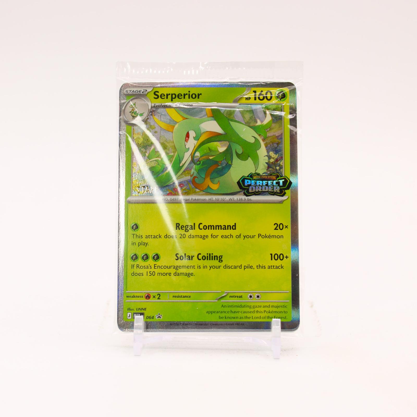 Serperior - MEP064 SEALED Mega Evolution Holo Staff Promo Pokemon - NM/MINT