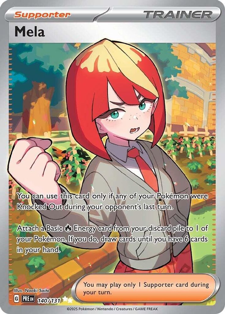 Mela - 140/131 Prismatic Evolutions Ultra Rare Holo Pokemon - NM