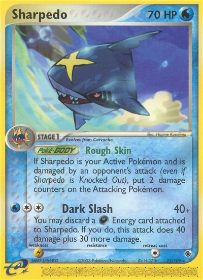 Sharpedo - 22/109 Ruby & Sapphire Rare Pokemon - NM