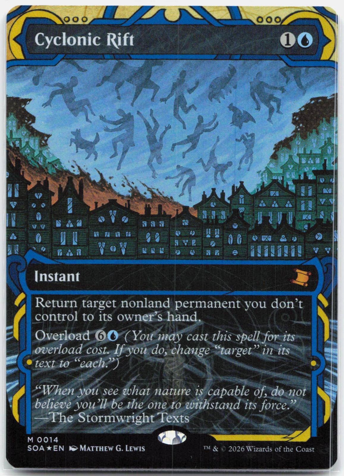 Cyclonic Rift - 14 Secrets of Strixhaven FOIL Mythic Magic - NM