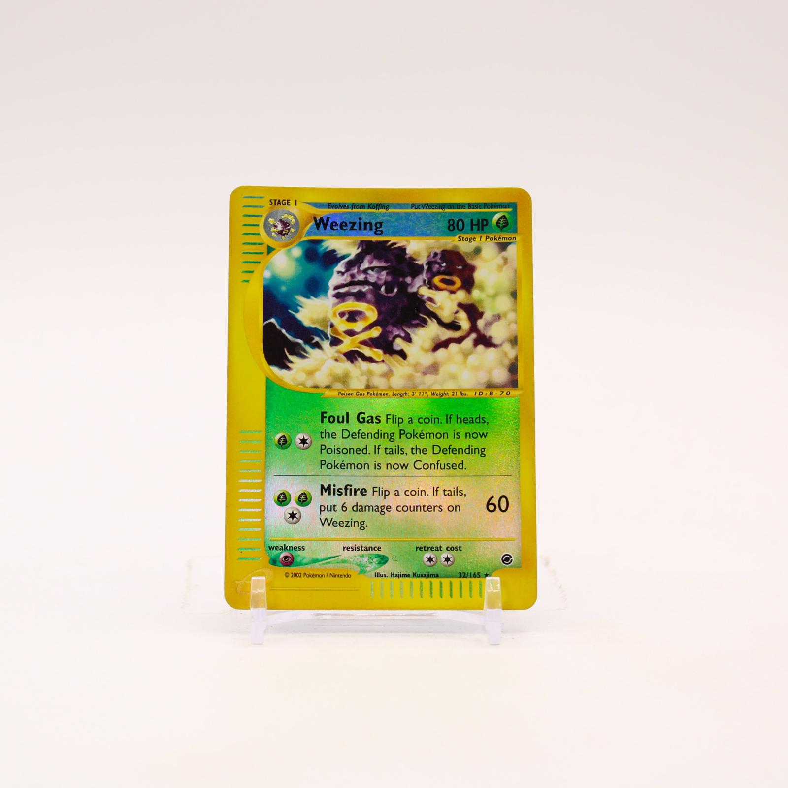 Weezing - 32/165 Expedition Base Set Reverse Holo Rare Pokemon - LP
