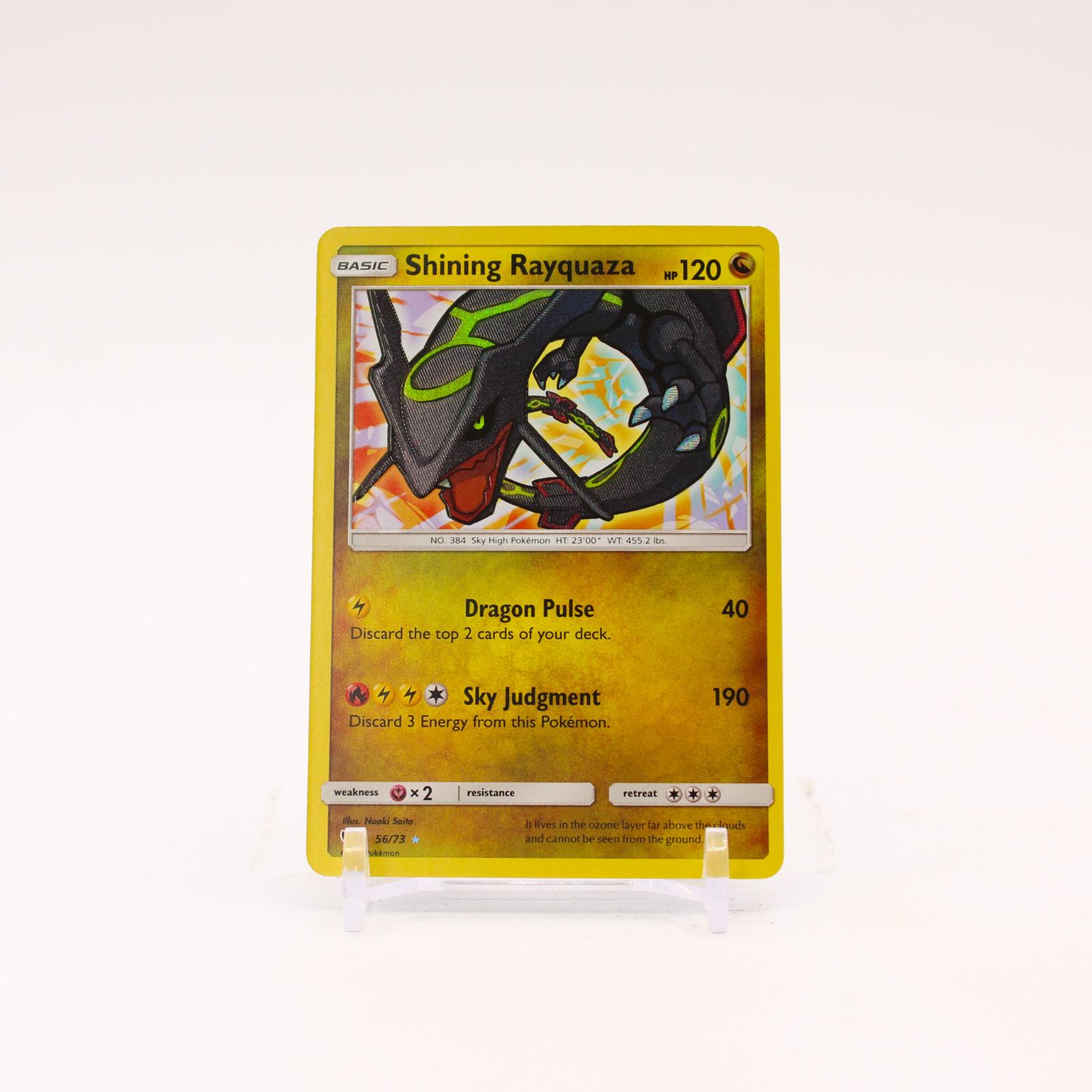 Shining Rayquaza - 56/73 Shining Legends Holo Secret Rare Pokemon - NM/MINT
