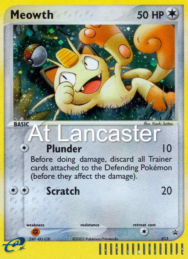 Meowth - 013 Nintendo Black Star Promos Promo Pokemon - MP/HP (Lanc)