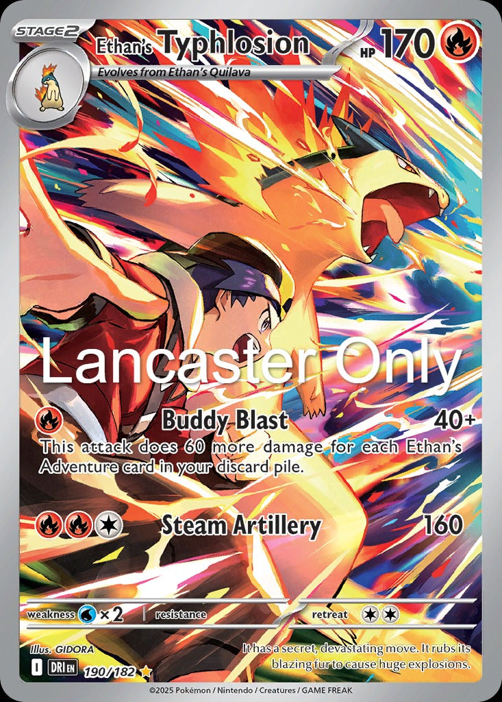 Ethan's Typhlosion - 190/182 Destined Rivals Holo Illustration Rare Pokemon - NM (Lanc)