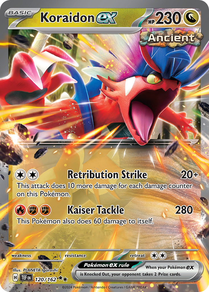 Koraidon ex - 120/162 Temporal Forces Double Rare Holo Pokemon - NM