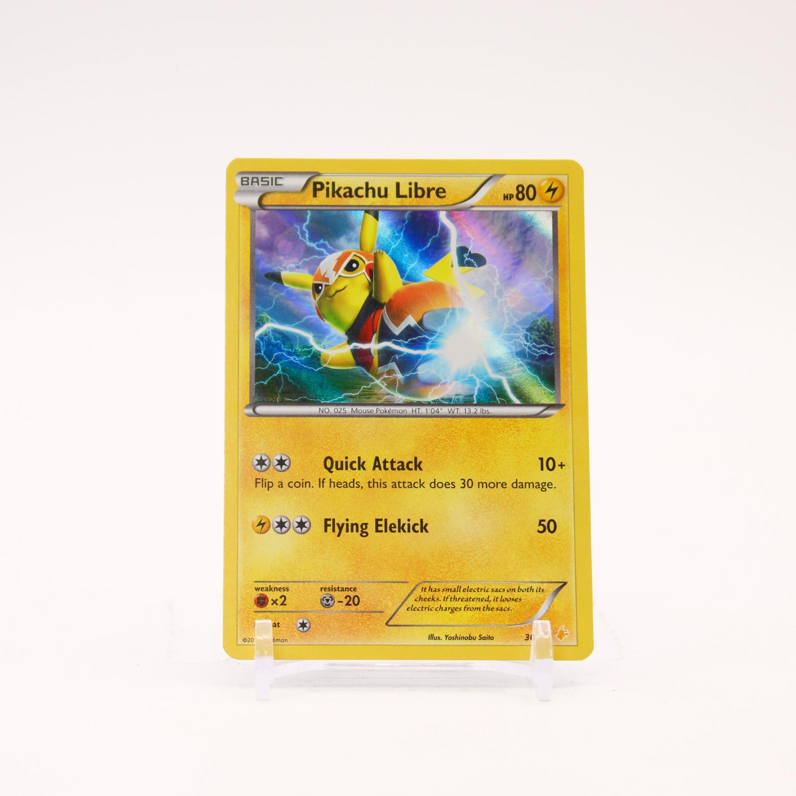 Pikachu Libre - 30/30 XY Trainer Kit Pikachu Libre & Suicune Holo Pokemon - LP