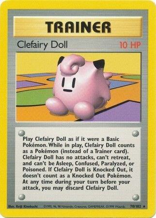 Clefairy Doll - 70/102 Base Set Unlimited Rare Trainer - NM