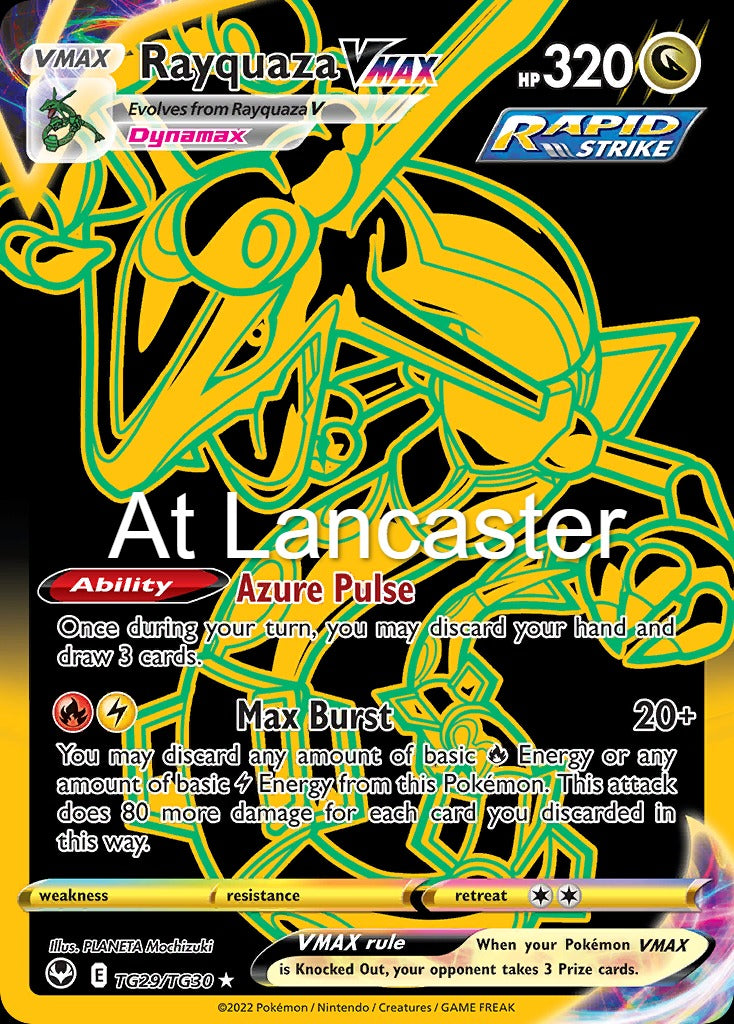 Rayquaza VMAX - TG29/TG30 Silver Tempest Trainer Gallery Secret Rare Pokemon - NM (Lanc)