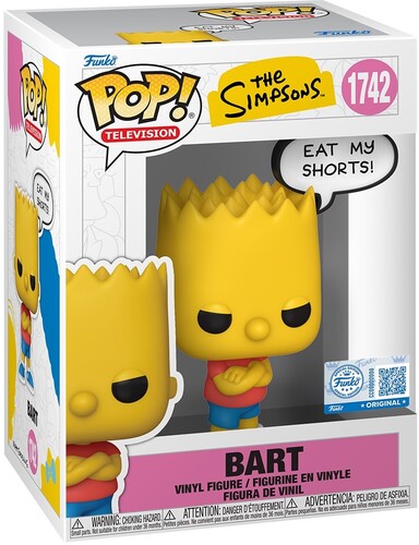 Funko Pop - The Simpsons Vinyl Figure - Bart 1742 Specialty Channel Eat My Shorts