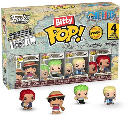 Funko Bitty Pop - One Piece Vinyl Figures - Luffy 4 Pack Chance of CHASE