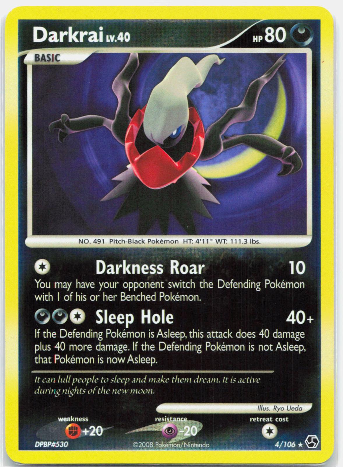 Darkrai - 4/106 Great Encounters Reverse Holo Rare Pokemon - NM/LP
