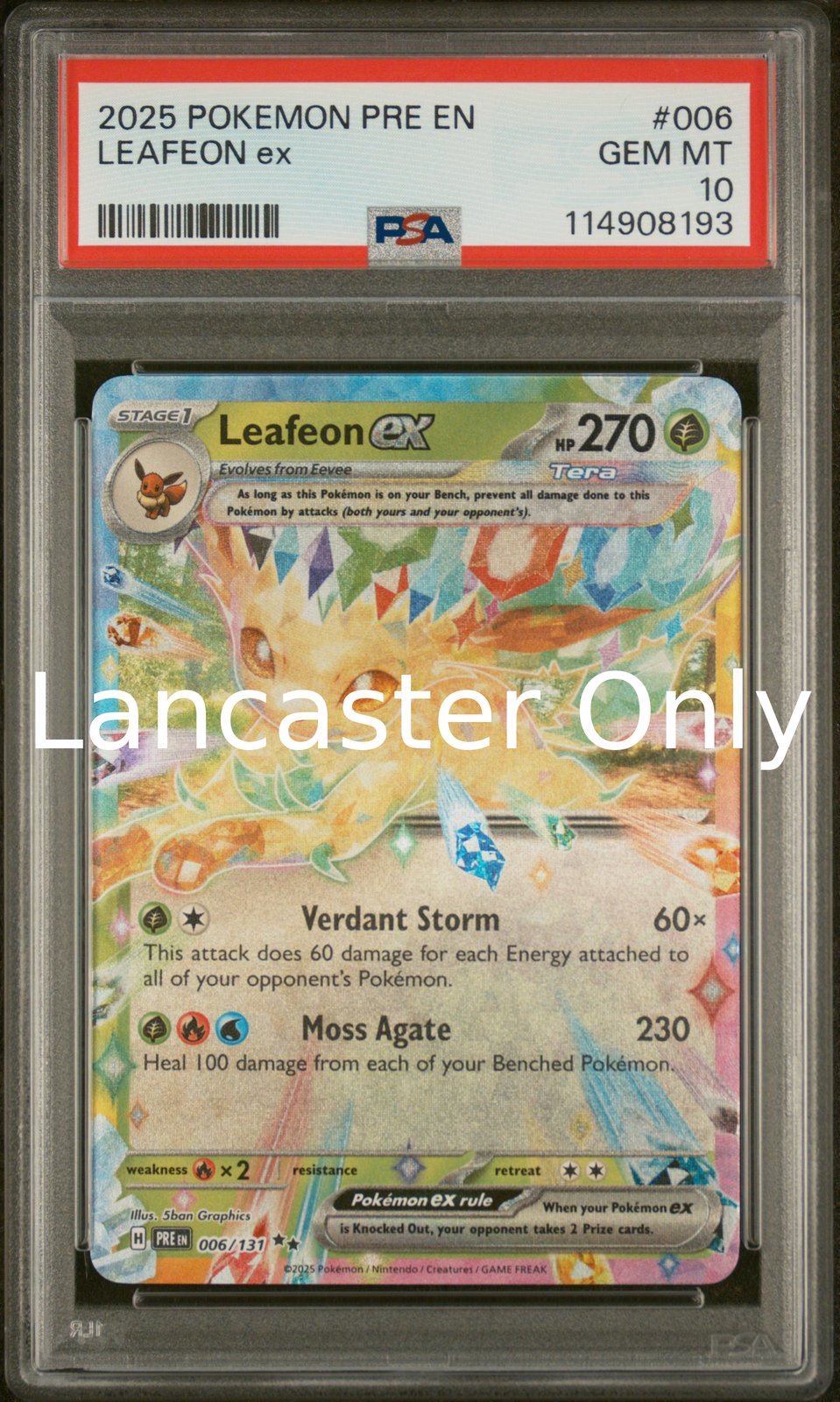 Leafeon EX - 006/131 PSA 10 Prismatic Evolutions Pokemon