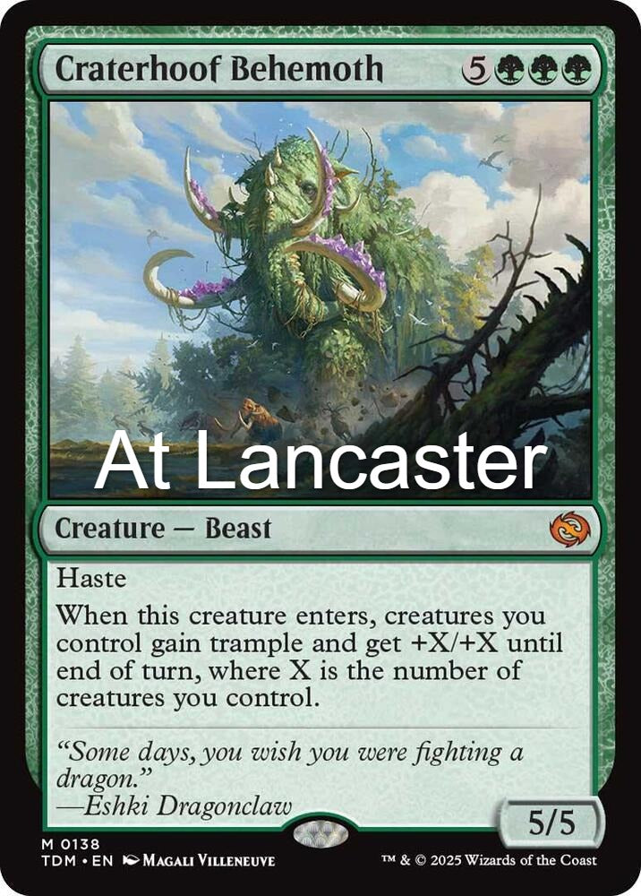 Craterhoof Behemoth - 138 Tarkir: Dragonstorm Mythic Magic: The Gathering - NM (Lanc)