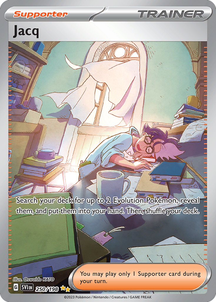 Jacq - 250/198 Scarlet & Violet Special Illustration Rare Holo Pokemon - NM