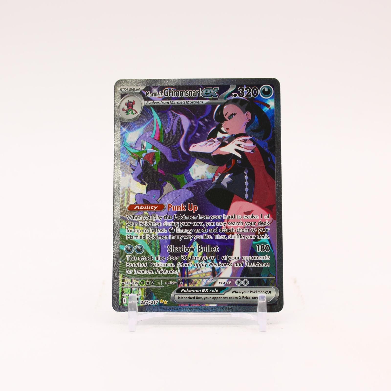 Marnie's Grimmsnarl ex - 287/217 Ascended Heroes Special Illustration Pokemon - NM/MINT