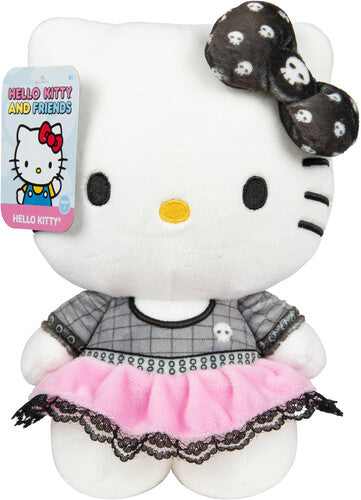 Hello Kitty Officially Licensed 8 Inch Plush - Hello Kitty Grey Skull