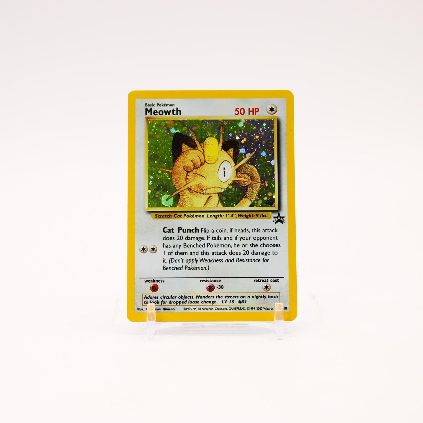 Meowth - 10 Wizards Black Star Holo Promo Pokemon - MP