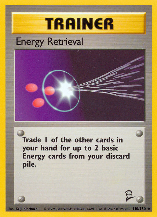 Energy Retrieval - 110/130 Base Set 2 Uncommon Pokemon - NM