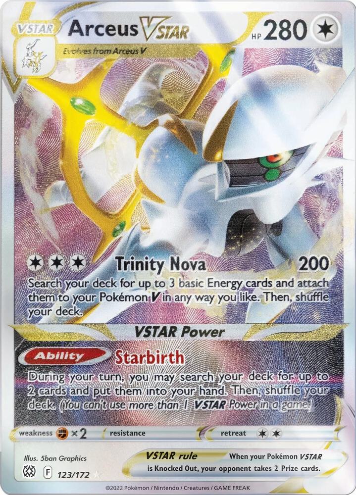 Arceus VStar - 123/172 METAL Black Star Promo Pokemon - NM/MINT