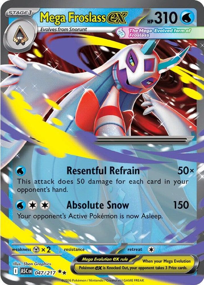 Mega Froslass ex - 047/217 Ascended Heroes Double Rare Holo Pokemon - NM