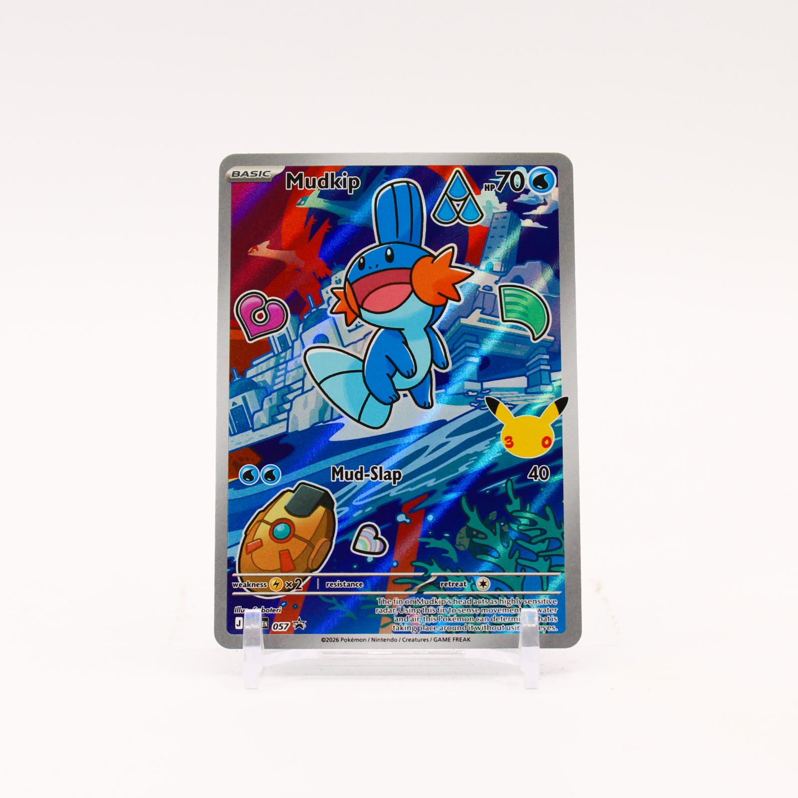 Mudkip - MEP057 Mega Evolution First Partner Holo Promo Pokemon - NM