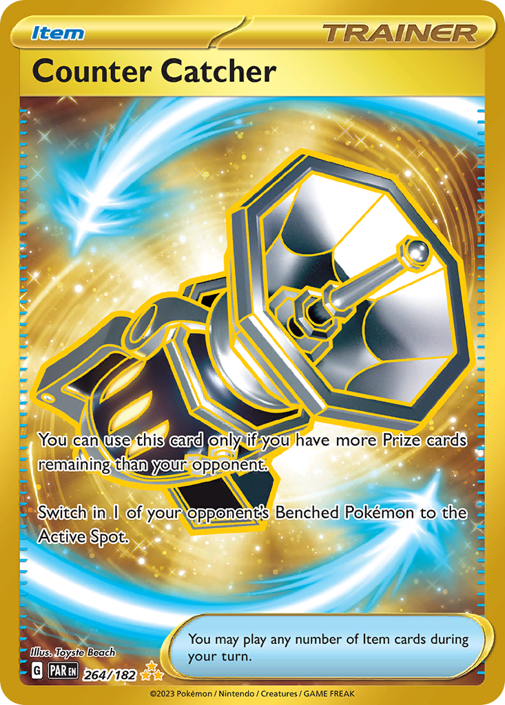 Counter Catcher - 264/182 Paradox Rift Hyper Rare Holo Pokemon - NM