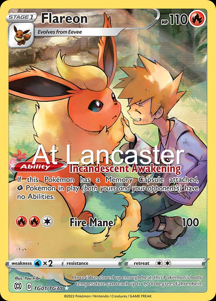 Flareon - TG01/TG30 Brilliant Stars Trainer Gallery Trainer Gallery Rare Pokemon - NM (Lanc)