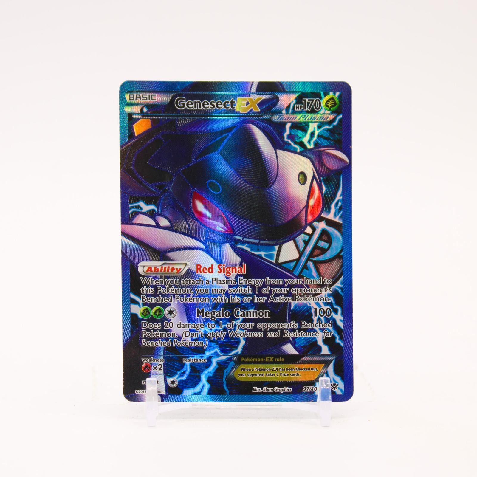 Genesect EX - 97/101 Plasma Blast Holo Full Art Pokemon - HP