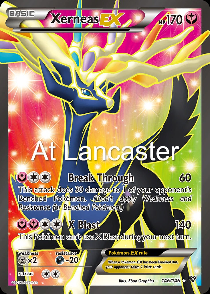 Xerneas EX - 146/146 XY Base Set Ultra Rare Pokemon - DMG (Lanc)