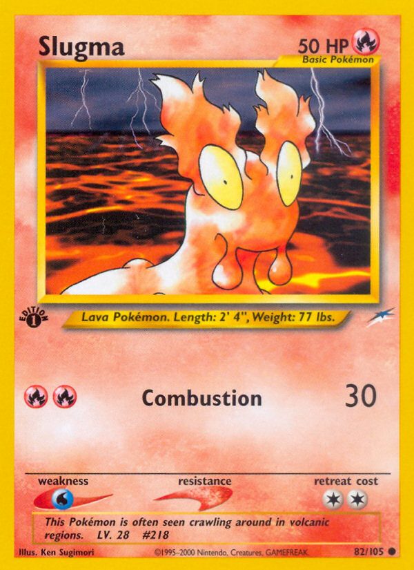 Slugma - 82/105 Neo Destiny Common Unlimited Pokemon - NM