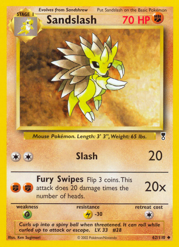 Sandslash - 62/110 Legendary Collection Uncommon Pokemon - NM