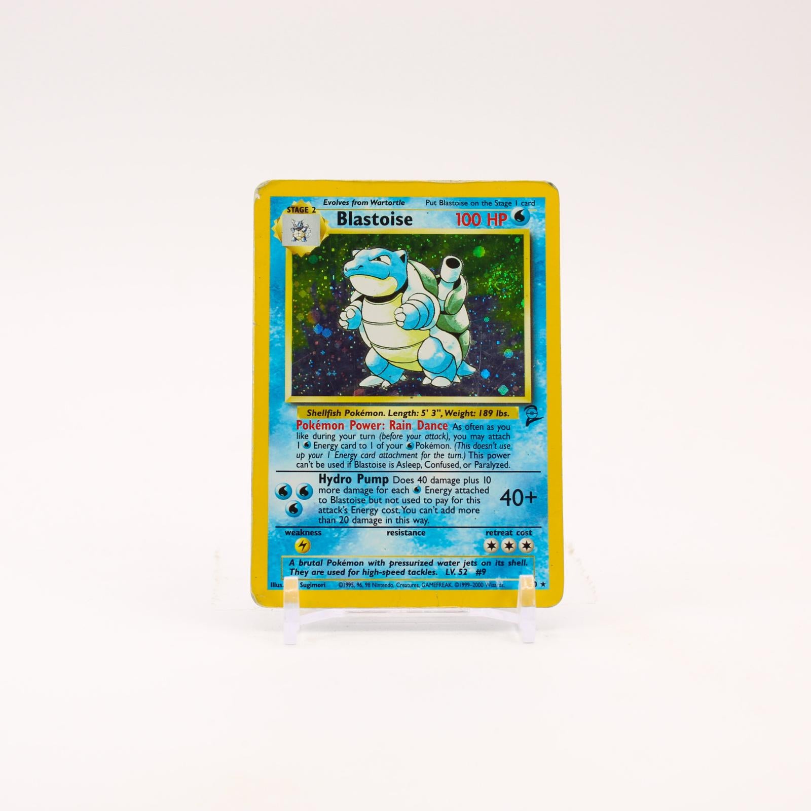 Blastoise - 2/130 Base Set 2 Holo Rare SWIRL Pokemon - HP