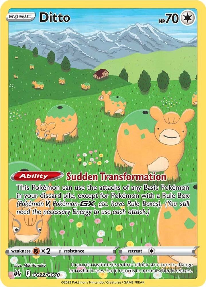 Ditto - GG22/GG70 Crown Zenith Gallery Pokemon - NM/MINT