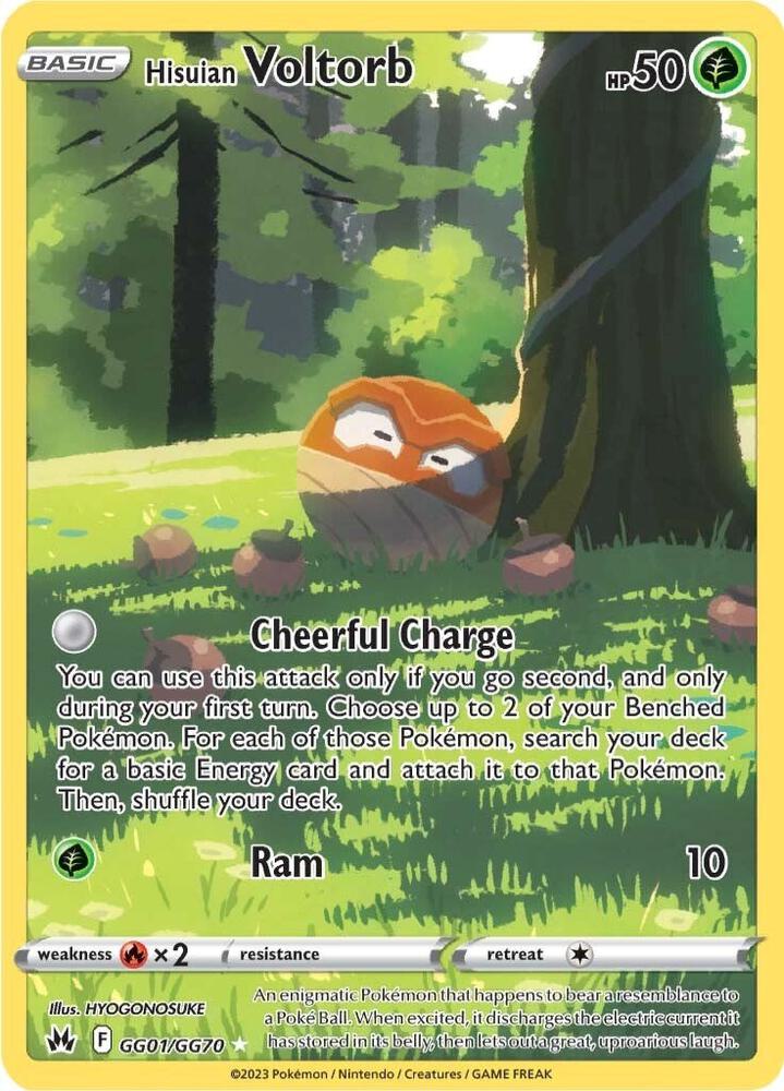 Hisuian Voltorb GG01/GG70 Crown Zenith Gallery Pokemon NM/MINT