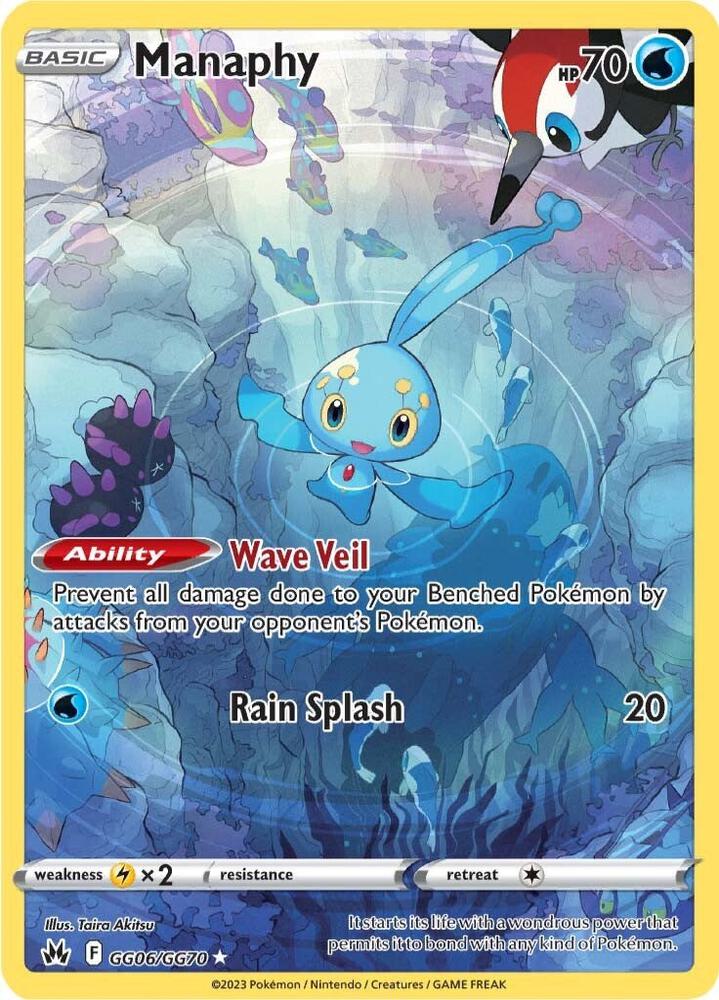 Manaphy - GG06/GG70 Crown Zenith Gallery Pokemon - NM/MINT