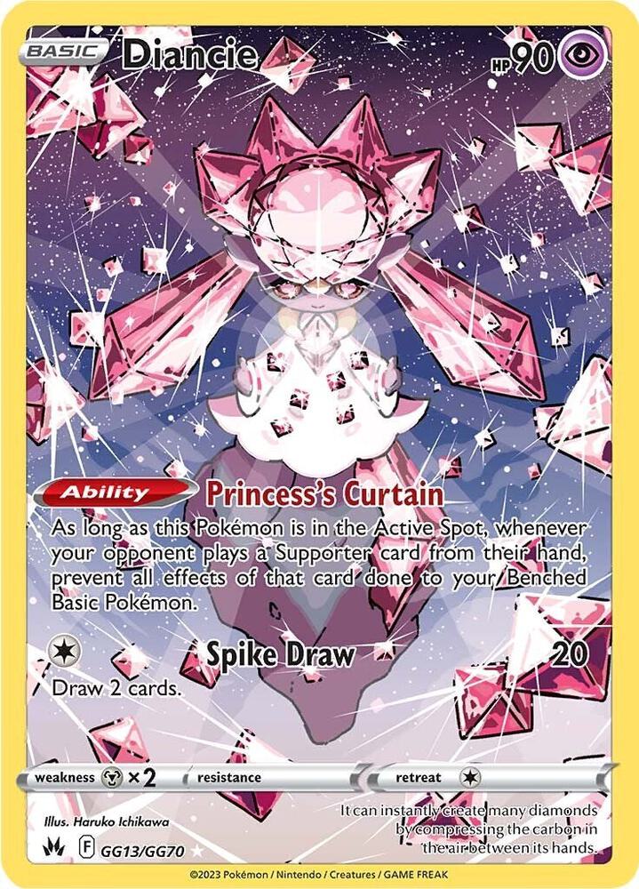 Diancie - GG13/GG70 Crown Zenith Gallery Pokemon - NM/MINT