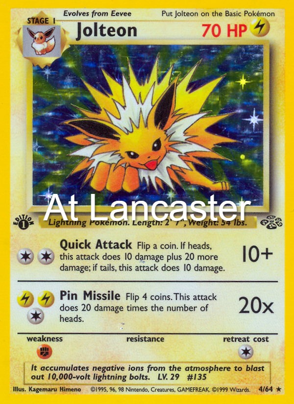 Jolteon - 4/64 Jungle Rare Pokemon - LP/MP (Lanc)