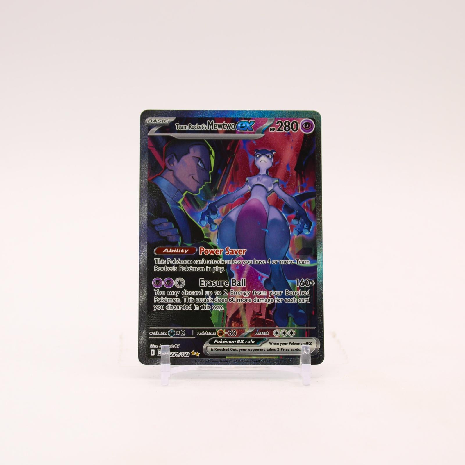 Team Rocket's Mewtwo ex - 231/182 Destined Rivals Special Illustration Pokemon - NM/MINT