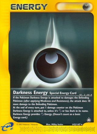 Darkness Energy - 142/147 Aquapolis Rare Pokemon - NM