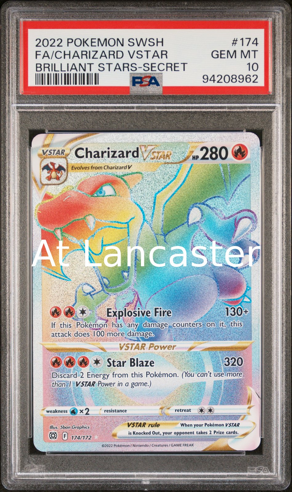 Charizard Vstar - 174 PSA 10 Brilliant Stars Secret Pokemon (Lanc)