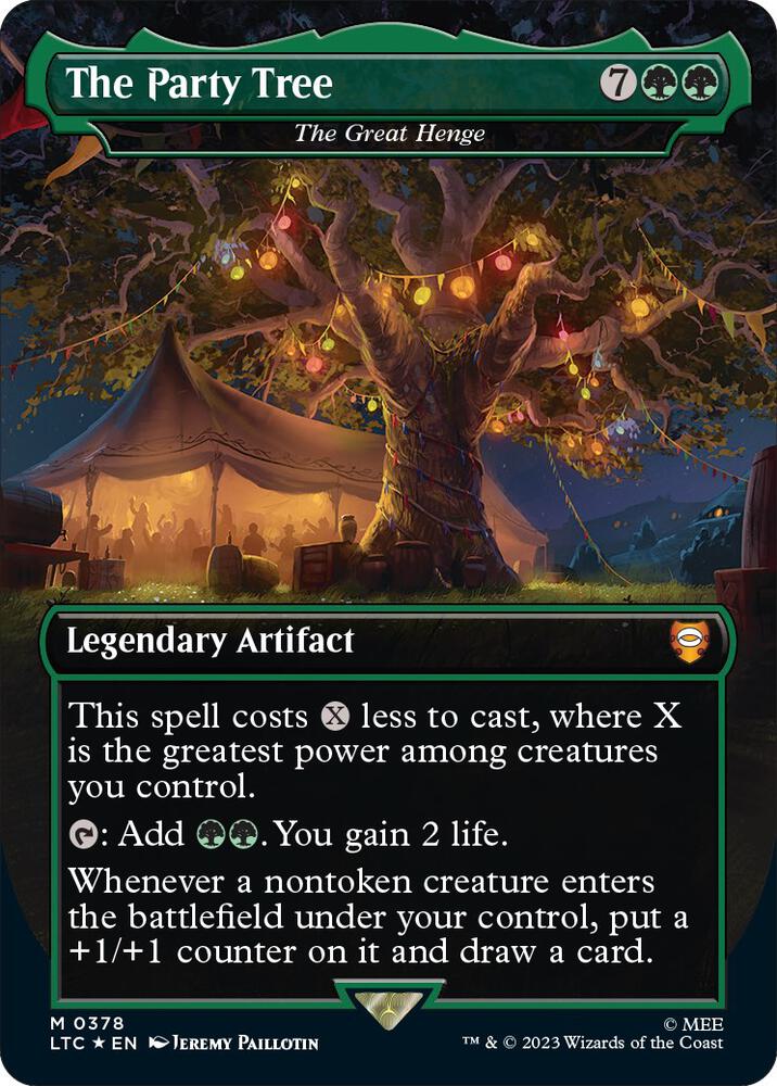 The Party Tree The Great Henge SURGE FOIL 378 Commander Lord of the Rings Magic - 	NM