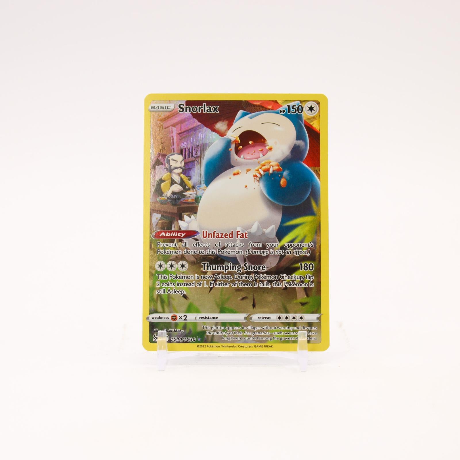 Snorlax - TG10/TG30 Lost Origin Holo Trainer Gallery Pokemon - NM/LP