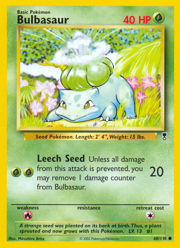 Bulbasaur - 68/110 Legendary Collection Common Pokemon - NM