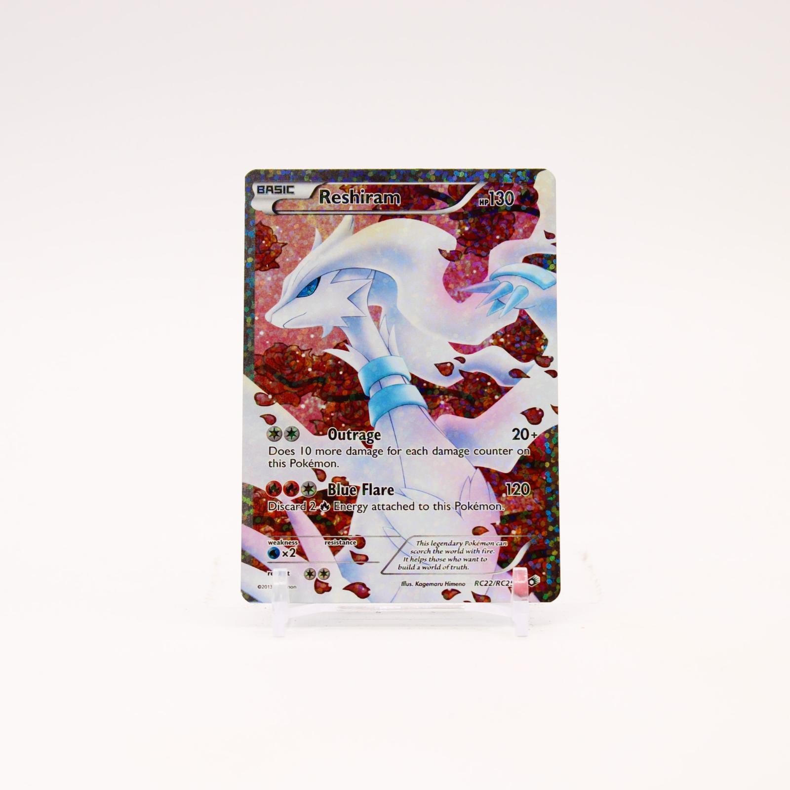 Reshiram - RC22/RC25 Legendary Treasures Radiant Collection Holo Pokemon - NM/LP