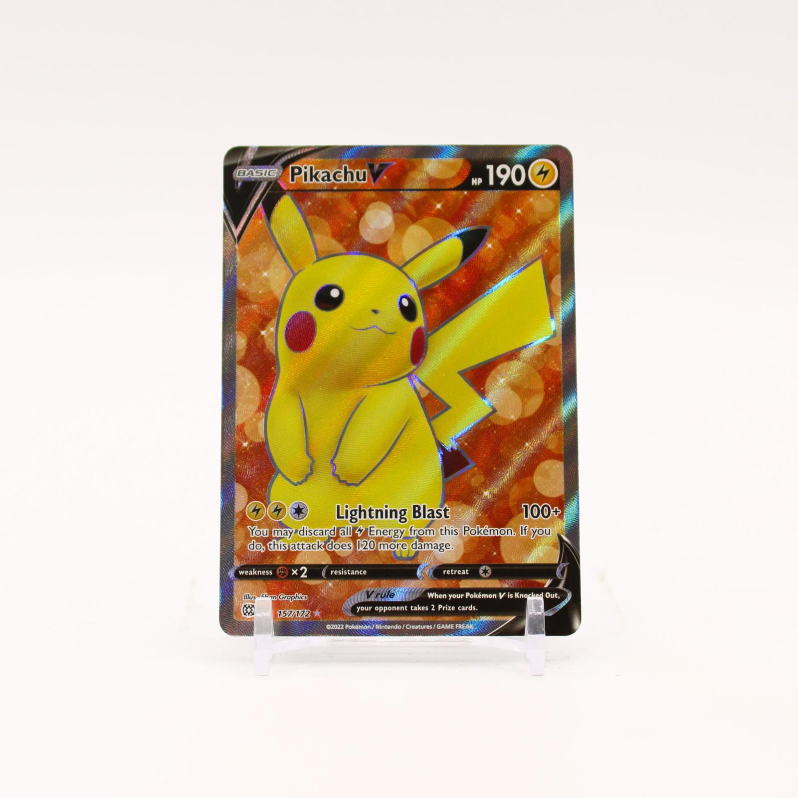 Pikachu V - 157/172 Brilliant Stars Holo Full Art Pokemon - NM/MINT
