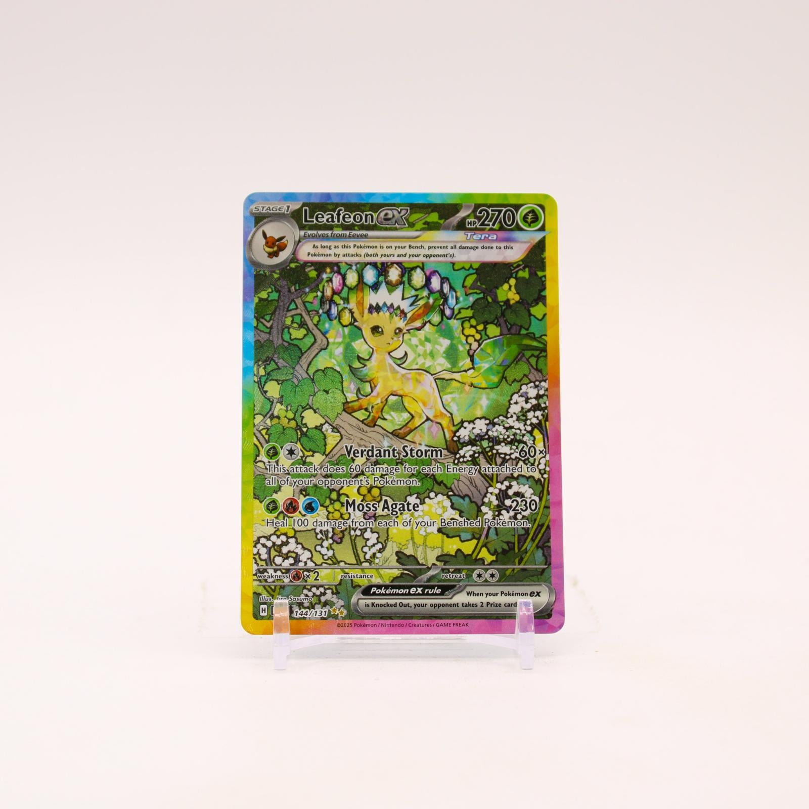 Leafeon ex - 144/131 Prismatic Evolutions Holo Special Illustration Pokemon - NM