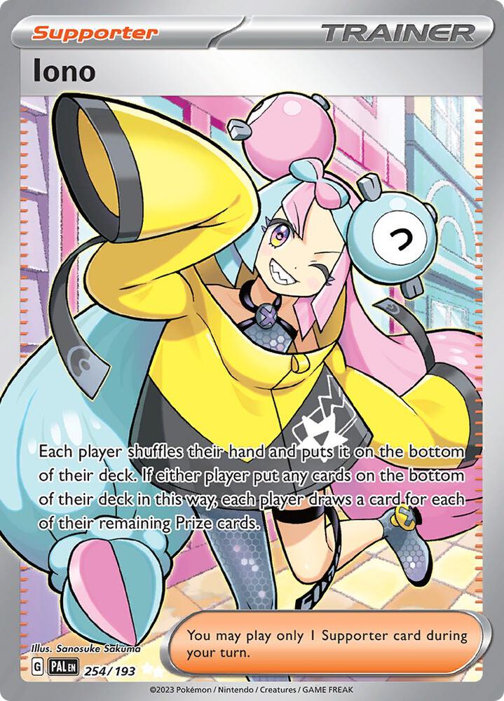Iono - 254/193 Paldea Evolved Full Art Trainer - NM/MINT