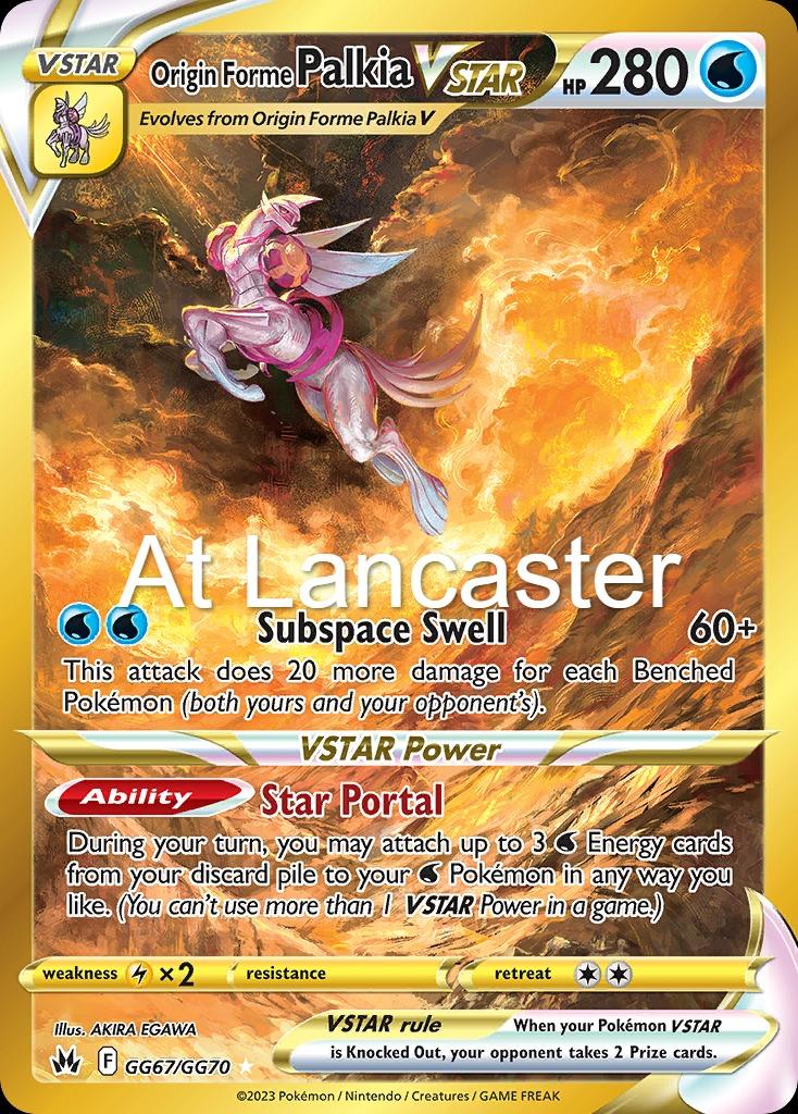 Origin Forme Palkia VSTAR - GG67/GG70 Crown Zenith Galarian Gallery Secret Rare Pokemon - NM (Lanc)