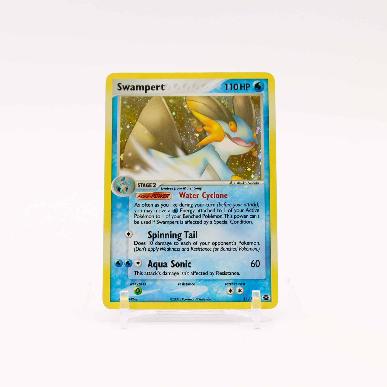 Swampert - 11/106 Emerald Holo Rare Pokemon - LP/MP