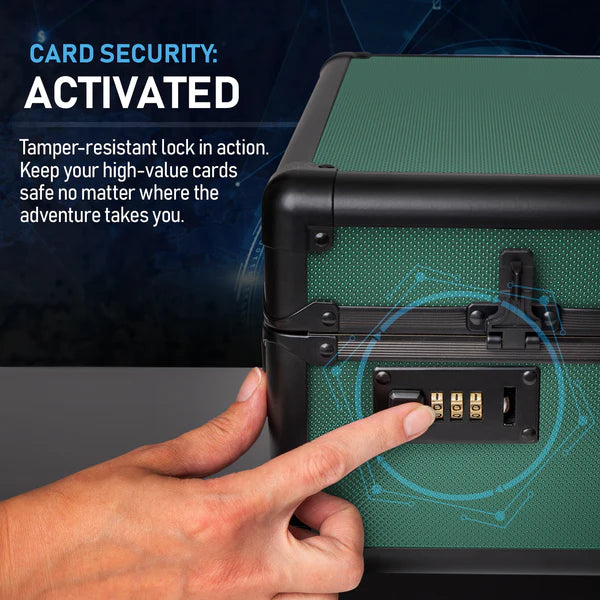 Premium Graded Card Case - Invested Alliance TSA Lock - Green